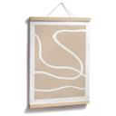 Póster 1X Studio - Pinceladas blancas sobre beige