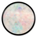 Póster Triángulos de mosaico de colores - Jaszke - Redondo