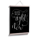 Póster Right now - negativo negro
