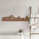 Arte en madera chapada de caoba - Roma skyline