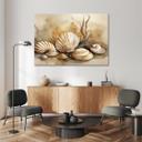 Canvasbillede, havskaller akryl