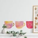 Muursticker Fredriksson - Pretty Coffee Cups - set