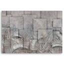 Canvasbillede, 3D palmer blade beton tekstur