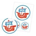 Wandtattoo FC Hansa Rostock - Hansa Logo Set - 50x70 cm
