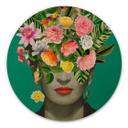 Cuadro de madera Frida Floral - Frida Floral Studio - Redondo
