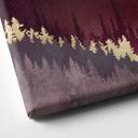 Lienzo Puesta de sol rosa sobre el bosque - SpaceFrog Designs