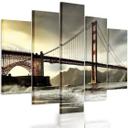 Lærredstryk 5 styk, Golden Gate Bridge