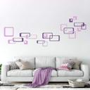 Wallsticker - Tofarvet wallsticker med retro-rektangler