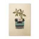 Cuadro de madera Frida Floral Studio - Máquina de escribir botánica