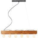 Holz Pendelleuchte Daniel, braun, 90 x 13,5 x 150 cm