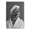 Royale spa time-out med leopard - Rahner – print på aluminium (Alu-Dibond)
