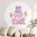 Vinilo decorativo Hey girl you rock - Redondo