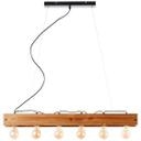 Holz Pendelleuchte Daniel, braun, 90 x 13,5 x 150 cm