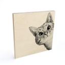 Graves Billede af træ - Sneaky Cat - Square