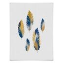 Plakat - Orara Studio - Leaves Blue and Yellow
