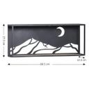 Wandregal Mond in der Berglandschaft - Aus Holz und Metall - 66x27x12 cm
