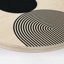 Cuadro de madera Líneas y círculos abstractos en armonía - Costa - Redondo