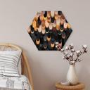 Hexagon Dibond Fredriksson - Copper Feathers