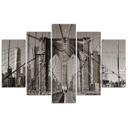 5 stykke lærredstryk, Brooklyn Bridge New York