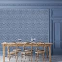 Ikke-vævet tapet Ornamental Ornamental Classic mat i blå 