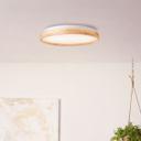 Deckenleuchte Alea, beige, Ø 39,5 cm, Holz Deckenlampe