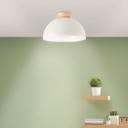 Deckenleuchte Lorena, beige, 20,5 x 35 cm, Holz Pilz