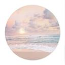 Póster puesta de sol sobre playa y mar - Sisi & Seb - Redondo