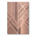 Geborsteld Alu-Dibond met goud-, zilver- & kopereffect - Art deco gouden geometrie - Fredriksson