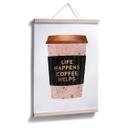 Póster Fredriksson - La vida pasa El café ayuda
