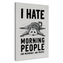 Lienzo I hate morning people - Mapache - Magnusson