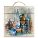 Cuadro de madera Schmucker - Bodegón con cuenco azul - 40x41,5 cm