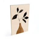Cuadro de madera en florero dorado - ThingDesign