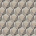 papel pintado 3D beige gris - papel pintado moderno no tejido geométrico 