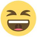 Muursticker Emoji Smiling Face 2