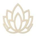 Decoración en madera de álamo - Flor de loto Yoga