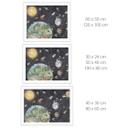 Poster zonnestelsel met planeten en aarde - Ms Tiff