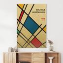 Billede med guldeffekt Retro Bauhaus-udstilling 1923 - Retrodrome – print på aluminium (Alu-Dibond)