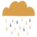 Wallsticker Glad regn i pastelfarver - dekoration til børneværelset - Lisboa