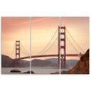 3 stykke lærredstryk, Golden Gate Bridge San Francisco
