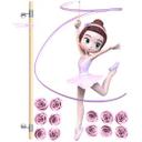 Wallsticker - Agullo - Ballerina + Hvirvelbånd
