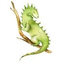 Sticker mural Kvilis - Iguane