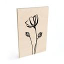 Cuadro de madera Line Art Poppy - Cats & Dotz