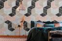 grafisk tapet gråbeige - non-woven tapet kunst Livingwalls - mat og glat