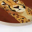 Billede af træ brun - gepard - rund