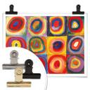 Póster Kandinsky - Estudio de color: cuadrados y anillos concéntricos