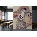 Livingwalls papier peint photo ARTist Acryl Lady motif aquarelle beige, noir, violet