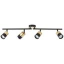 Spotrohr Leonard, gold, 16,8 x 76,5 cm, Metall Strahler