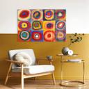 Glasschilderij Kandinsky – Kleurenstudie