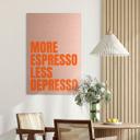 Geborsteld Alu-Dibond met goud-, zilver- & kopereffect - More Espresso less depresso - Fritsch