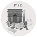 Vinilo decorativo París - Blanco y negro - Redondo - Love your City
